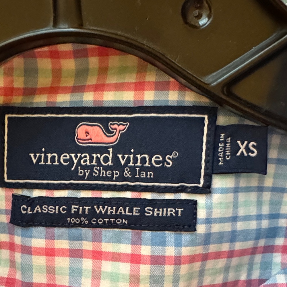 Vineyard Vines Blue and Pink Plaid Shirt - Picture 3 of 3
